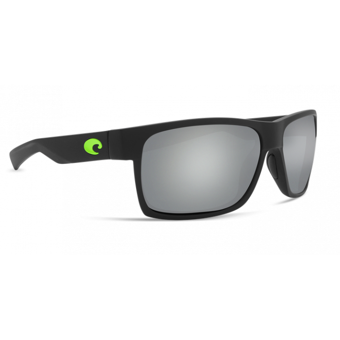 Очки Costa, Half Moon, Gray Silver Mirror 580P, Matte Black/Green Logo Frame