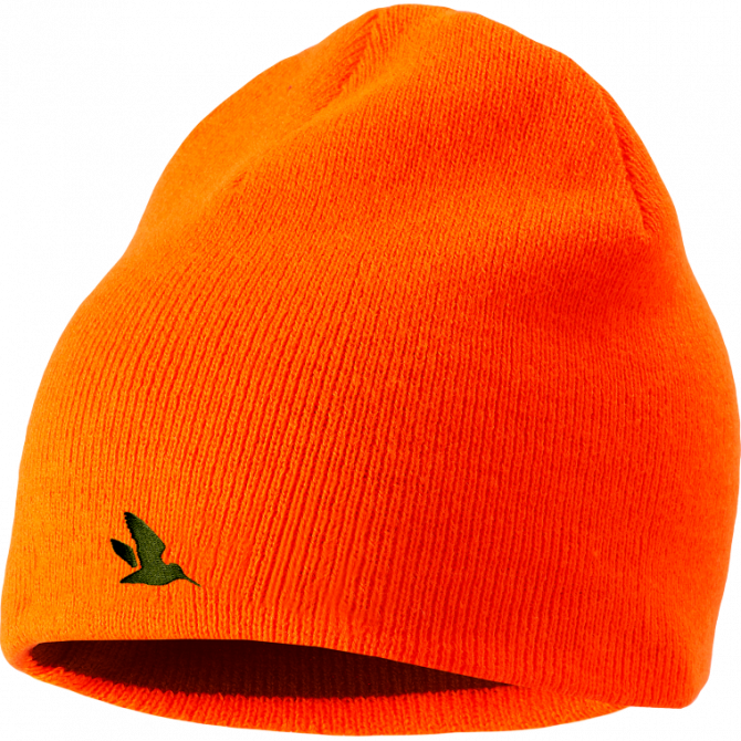 Seeland Ian Reversible Beanie, Hi-vis orange/Pine green