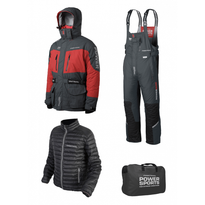 Купить Зимний костюм Finntrail POWERMAN 3700, Grey-Red Зимний костюм Finntrail POWERMAN 3700, Grey-Red