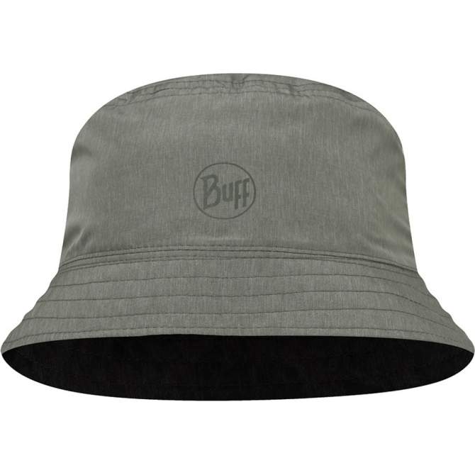 Buff Travel Bucket Hat, Black-Grey