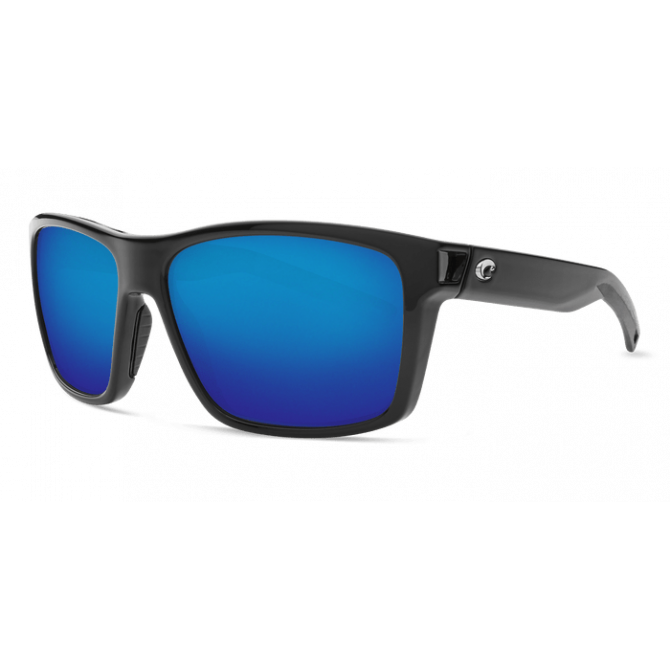 Costa Slack Tide, Blue Mirror 580P, Shiny Black Frame