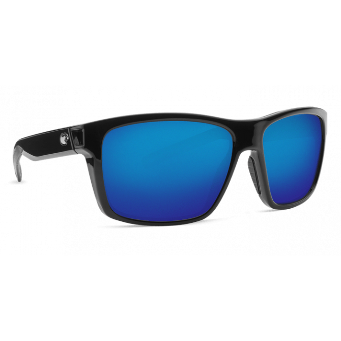 Costa Slack Tide, Blue Mirror 580P, Shiny Black Frame
