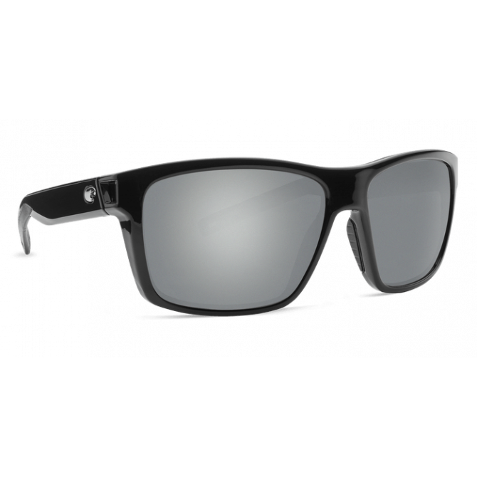 Очки Costa Slack Tide, Gray Silver Mirror 580P, Shiny Black Frame