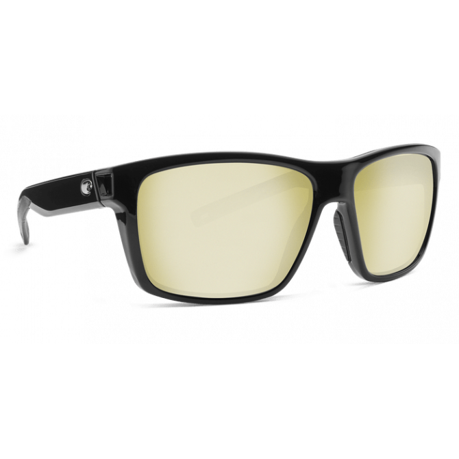 Costa Slack Tide Sunrise Silver Mirror 580P, Shiny Black Frame