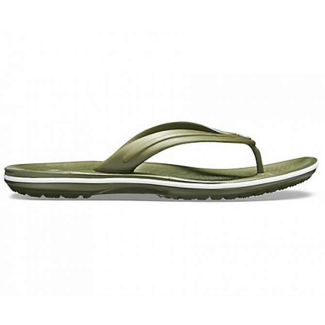 CROCS Crocband Flip Army Green-White