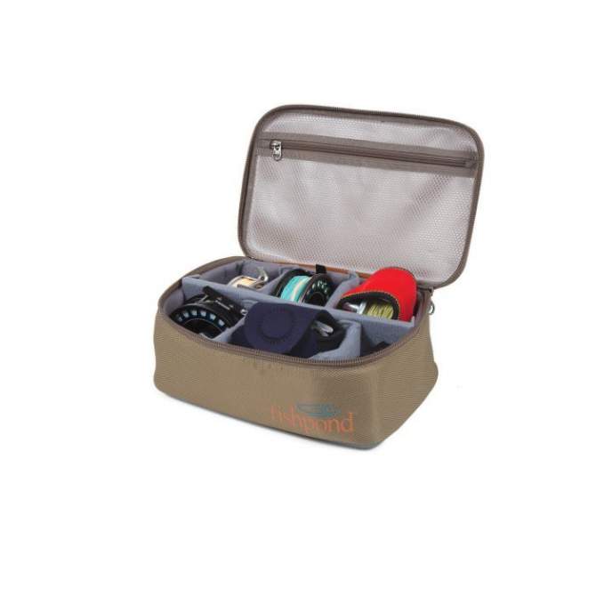 Fishpond Ripple Reel Case Large, Sand/Saddle Brown