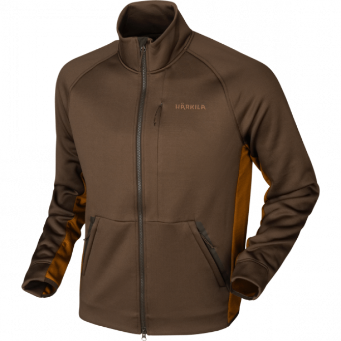 Harkila Borr Hybrid Fleece, Slate Brown-Rustique Clay