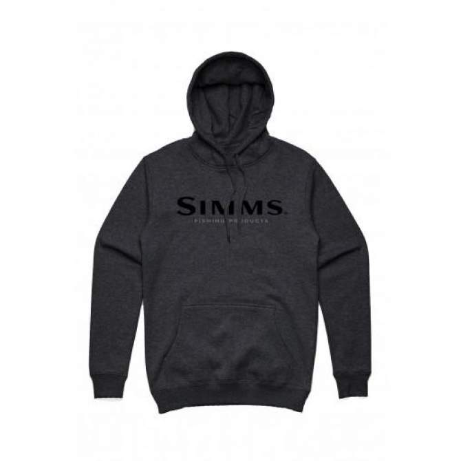 Simms Logo Hoody, Charcoal Heather