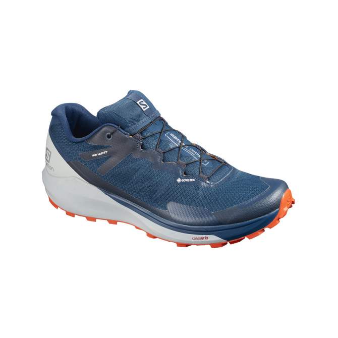 Salomon SENSE RIDE 3 GTX INVIS FIT, Poseidon Pearl-Cherry Tomato