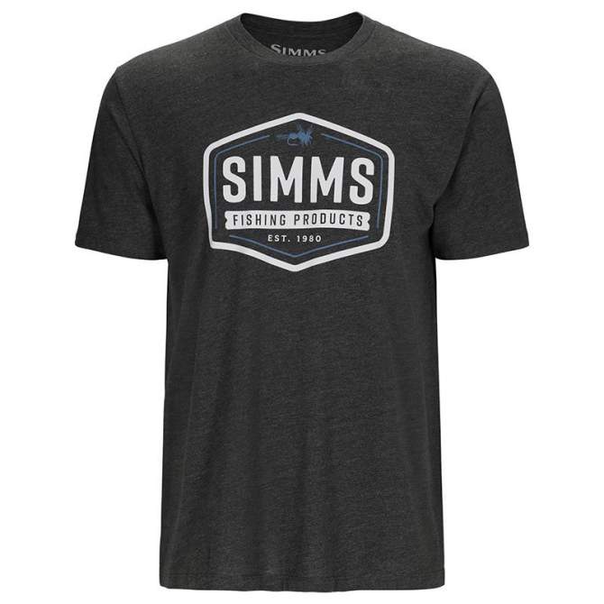 Simms Fly Patch T-Shirt, Charcoal Heather