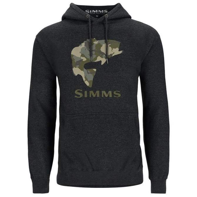 Simms Bass Fill Hoody, Charcoal Heather