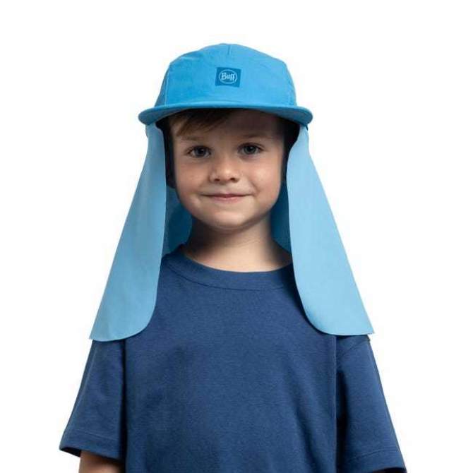 Buff Desert Cap, Solid Azure