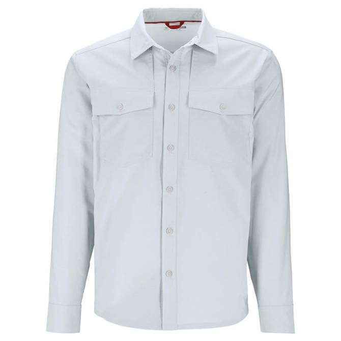 Simms No-See-Um Bugstopper LS Shirt, Bimini Blue Heather