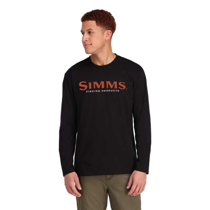 Simms Logo LS Shirt, Black