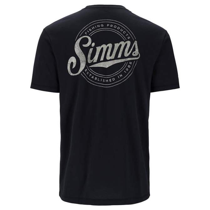 Simms Circle Lockup T-Shirt, Black