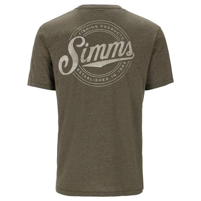 Simms Circle Lockup T-Shirt, Military Heather