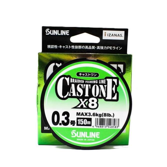 Sunline Cast One×8 150m #0.3 PE, Light Green