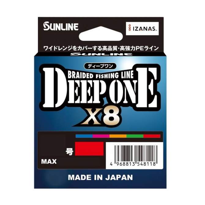 Sunline Deep One×8 300m #1.0 PE, Multicolor 