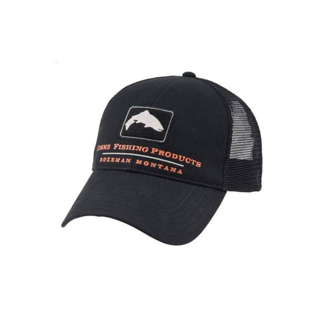 Кепка Simms Trout Trucker Cap, Black-Orange
