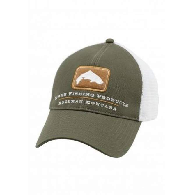 Simms Trout Trucker Cap, Hunter Green