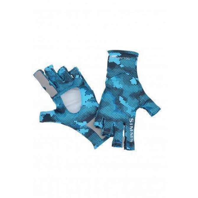 Перчатки Simms Bugstopper SunGlove, Hex Camo Cobalt