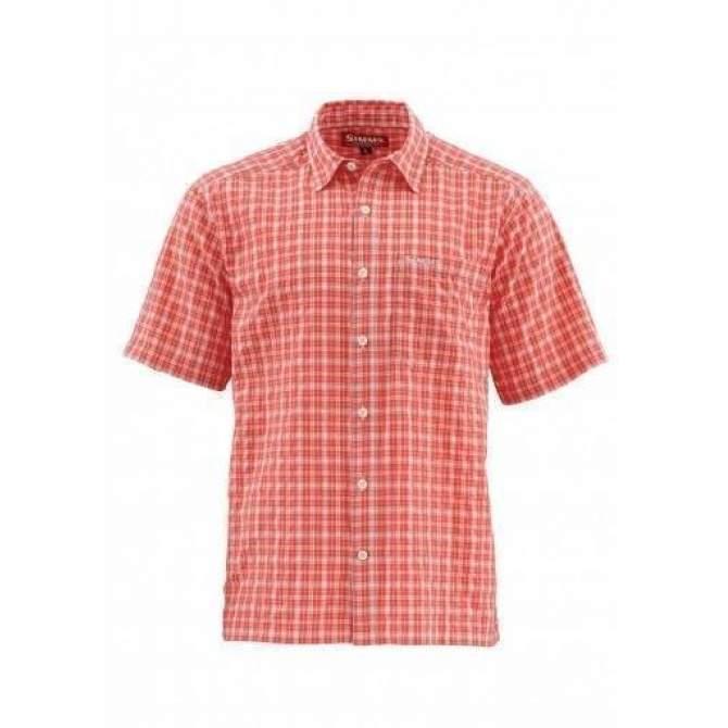Рубашка Simms Morada SS Shirt, Dark Coral Plaid