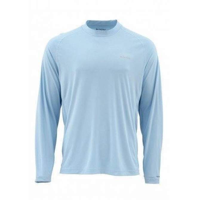 Футболка Simms Solarflex LS Crewneck Solid, Light Blue