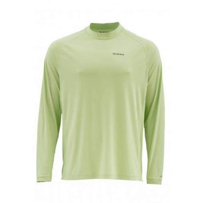 Футболка Simms Solarflex LS Crewneck - Graphic Print, Record Light Green