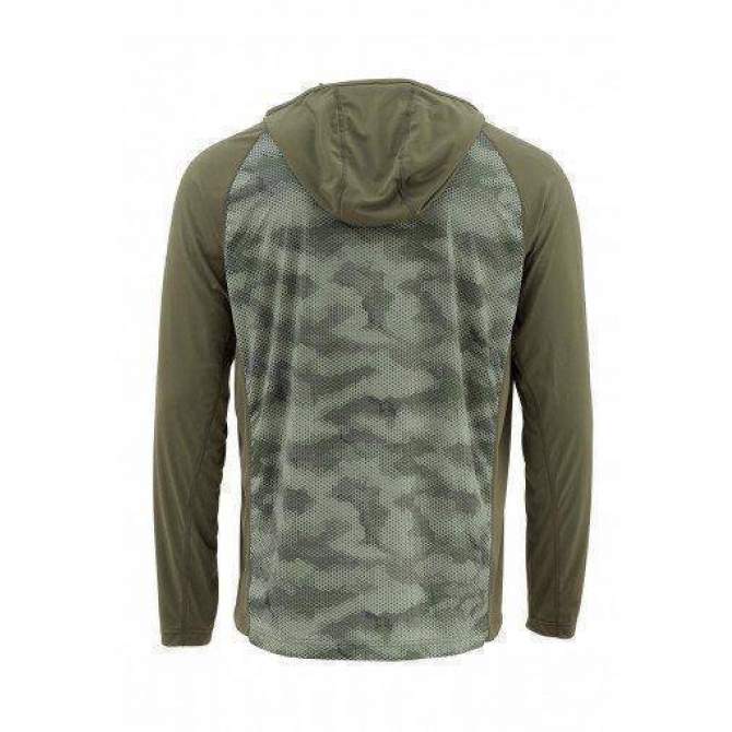 Simms SolarFlex Hoody Print, Hex Camo Loden