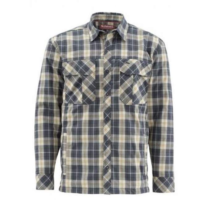 Simms Guide Insulated Shaket, Light Khaki Plaid
