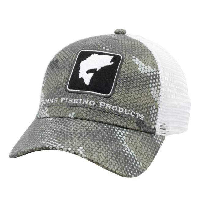 Simms Bass Icon Trucker, Hex Camo Boulder
