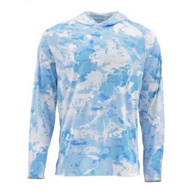 Simms SolarFlex Hoody - Print, Cloud Camo Blue