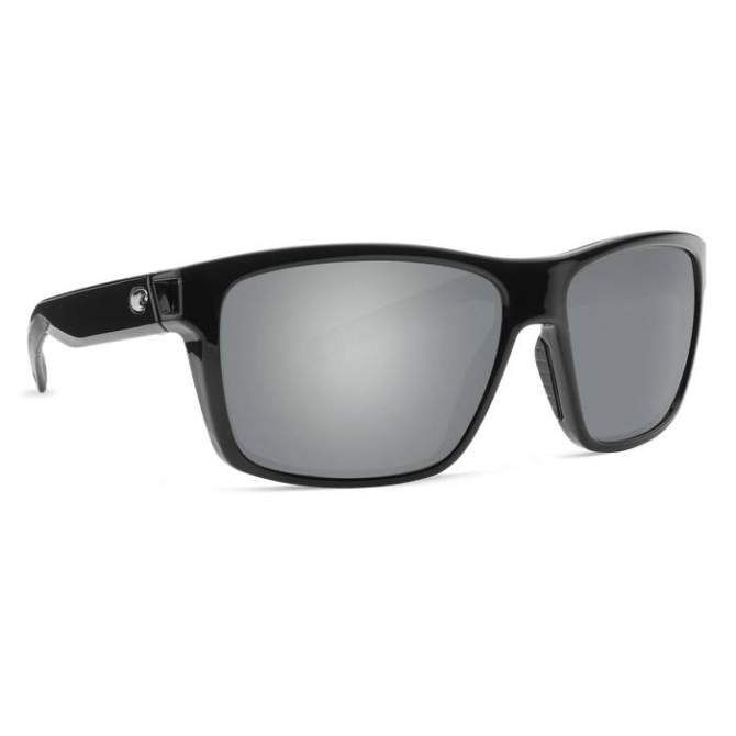Очки Costa Slack Tide, Gray Silver Mirror 580P, Shiny Black Frame