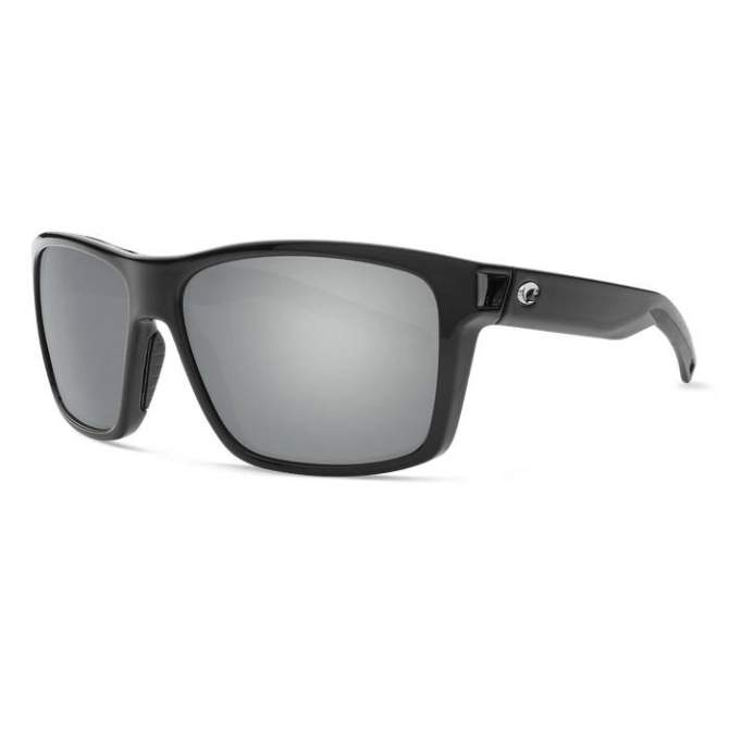 Очки Costa Slack Tide, Gray Silver Mirror 580P, Shiny Black Frame