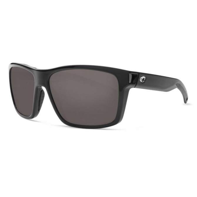 Costa Slack Tide, Gray 580P, Shiny Black Frame