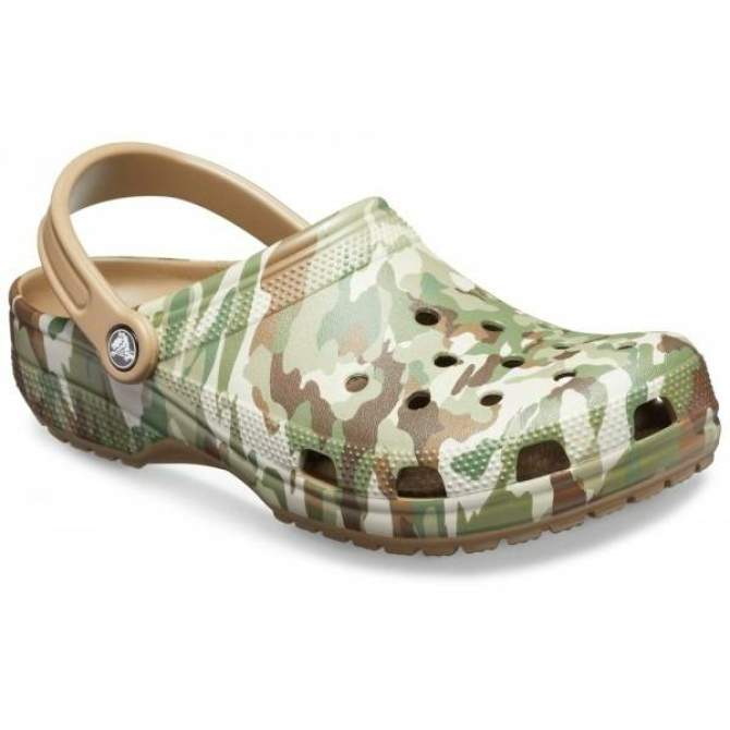 CROCS Classic Graphic II Clog Dark Camo Green-Khaki