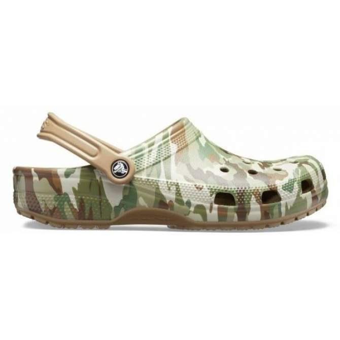 CROCS Classic Graphic II Clog Dark Camo Green-Khaki