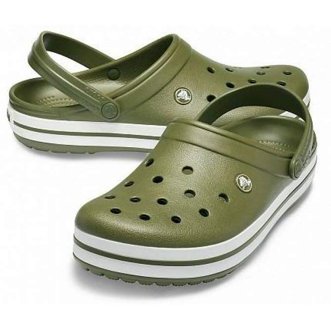 CROCS Crocband Army Green-White