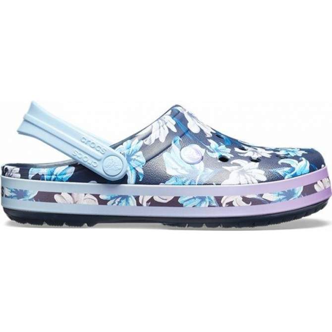 CROCS Crocband Graphic III Clog Tropical Floral-Navy