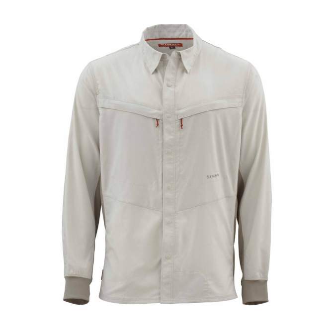 Simms Intruder BiComp LS Shirt, Bone
