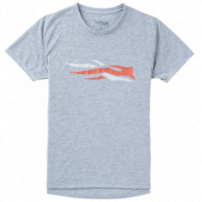 Sitka Logo Tee SS New, Heather Grey