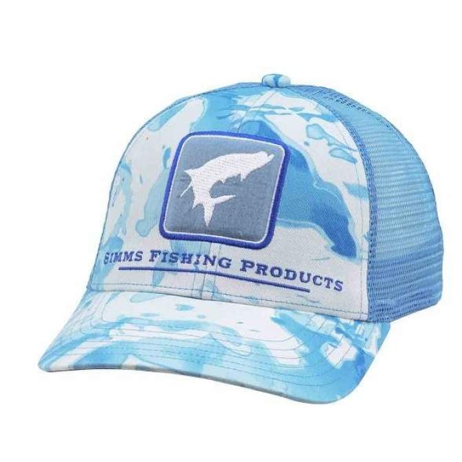 Simms Tarpon Icon Trucker, Cloud Camo Blue