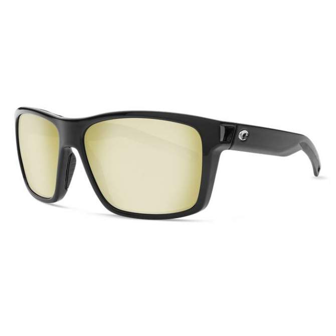 Costa Slack Tide Sunrise Silver Mirror 580P, Shiny Black Frame