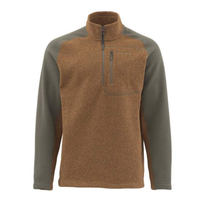 Simms Rivershed Sweater, Saddle Brown