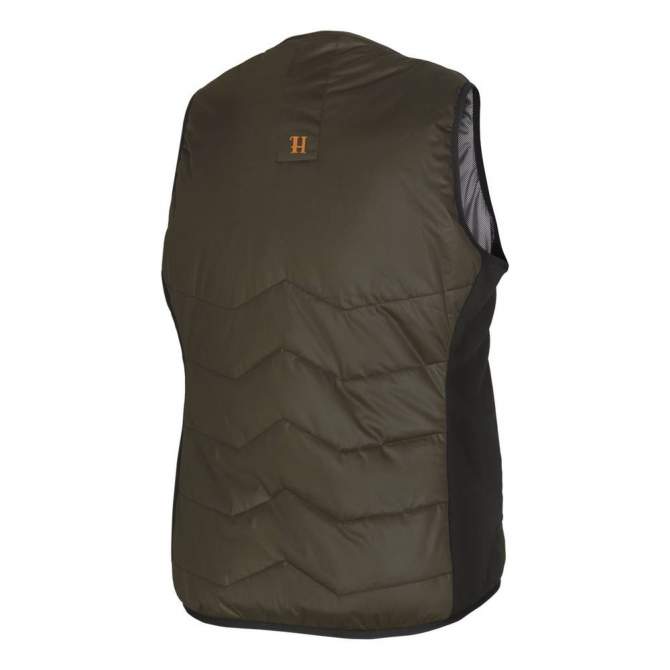 Harkila Heat v-neck Waistcoat, Willow green-Black