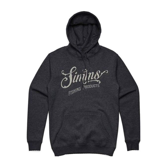 Simms Lager Script Hoody, Charcoal Heather