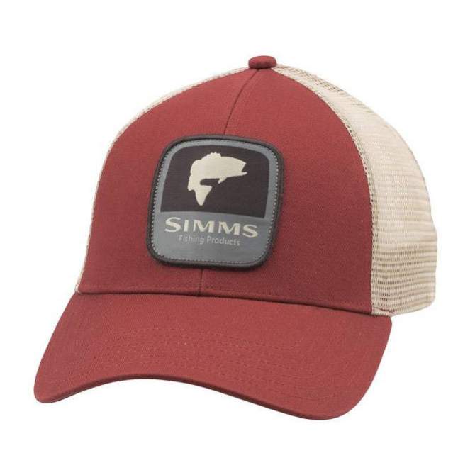 Simms Bass Patch Trucker, Rusty Red