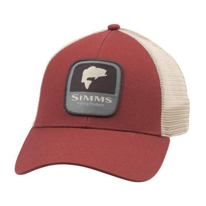 Simms Bass Patch Trucker, Rusty Red