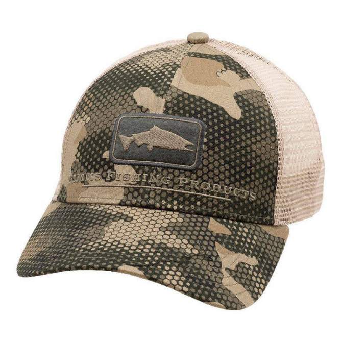Simms Salmon Icon Trucker, Hex Flo Camo Timber