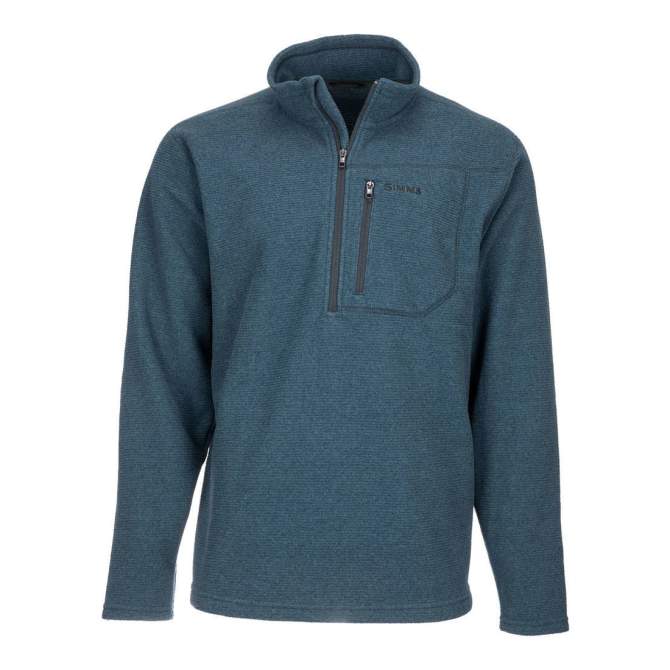 Simms Rivershed Sweater Quarter Zip '20, Dark Moon